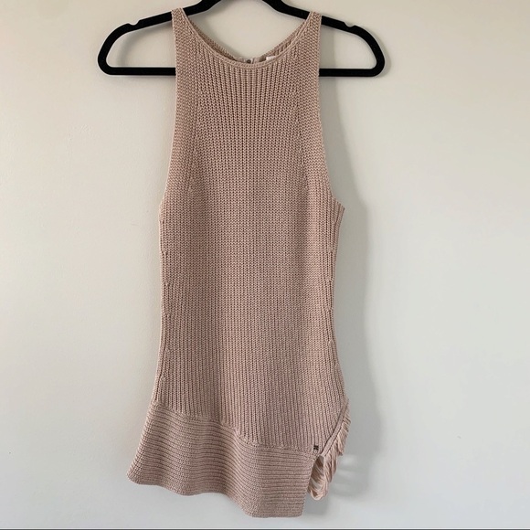 Revolve One Grey Day Victoria Top Sleeveless Knit Sweater Brown Latte XS - Picture 6 of 16